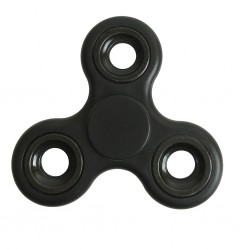 FIDGET SPINNER IN PLASTICA E METALLO Nero