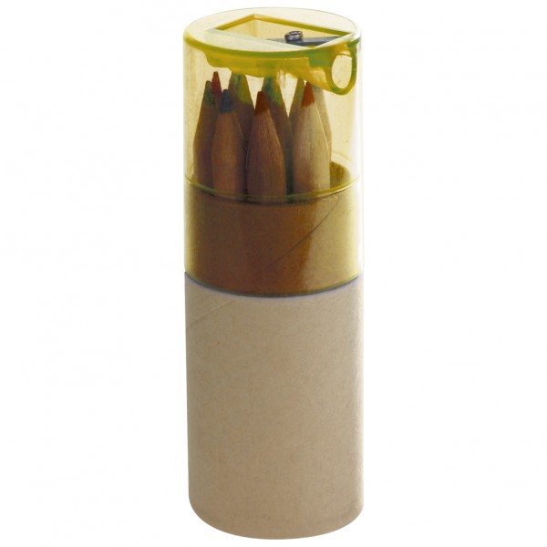 CONFEZIONE MATITE COLORATE IN LEGNO 12 G (giallo)