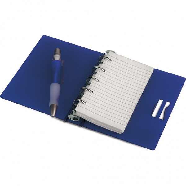 BLOCCHETTO PER APPUNTI IN CARTA E PLASTICA Trasparente/Blu