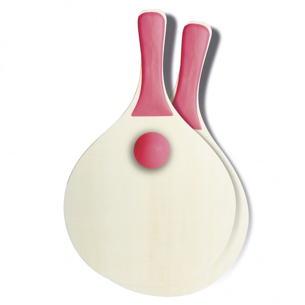 RACCHETTONI DA SPIAGGIA IN LEGNO E PLASTICA Rosa