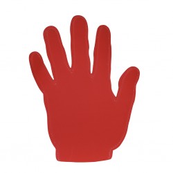 MANO IN EVA - IMBALLI: 100/50 MISURE: 4 Rosso