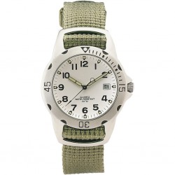 OROLOGIO ANALOGICO PERSONALIZZABILE IN METALLO E NYLON Verde/Bianco