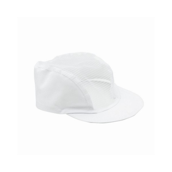 Copricapo in rete con visiera rigida bianco IGO-RSS/R051