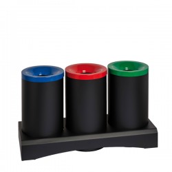 Isola ecologica auto-estinguente con coperchi colorati 3x50 lit. IGO-MDL770351