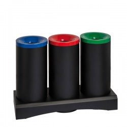 Isola ecologica auto-estinguente con coperchi colorati 3x70 lit. IGO-MDL770371