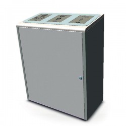 Gettacarte acciaio inox per la raccolta differenziata IGO-MDL789075