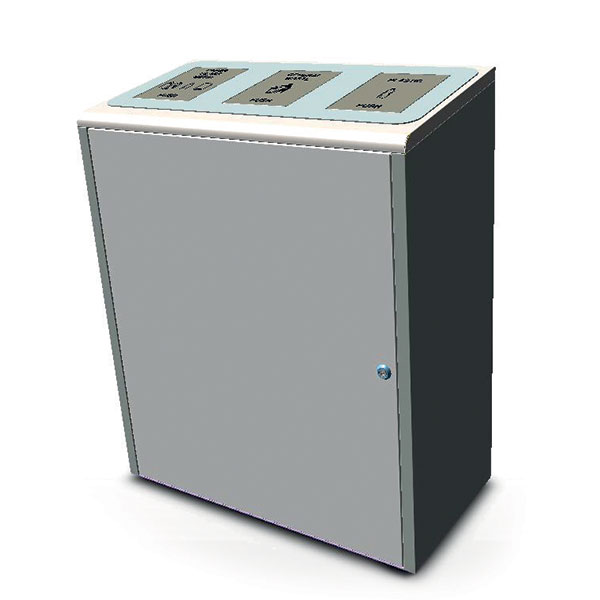 Gettacarte acciaio inox per la raccolta differenziata IGO-MDL789075