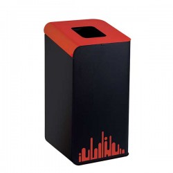 Gettacarte Rubik Evo per la raccolta differenziata 80 lit. rosso IGO-MDL789297