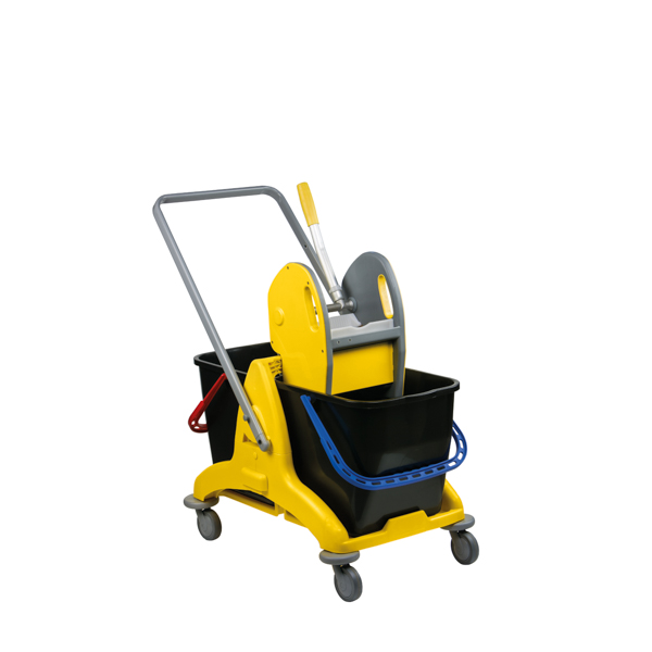 Carrello con ruote doppia vasca con strizzatore 25 Lit. IGO-MDL705001