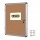 Bacheca BI-OFFICE in sughero per interni orizzontale 6 fogli A4 anta battente leggera vetro dimensioni 72x67,4x3,3cm