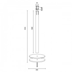 Colonnina Tendilinea Acciaio Spazzolato IW-TEND001