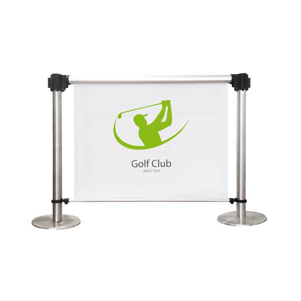 Kit banner promozionale per colonnine con telo personalizzato IW-STOP11