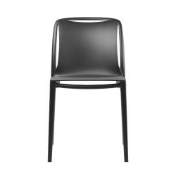 Sedia GRANDSOLEIL Velair per HO.RE.CA Food da interno ecologia colore antracite materiali riciclati e fibra di vetro elegante per ambienti interni esterni senza braccioli impilabile set da 4 pz