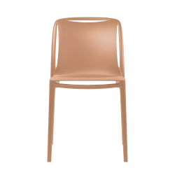 Sedia GRANDSOLEIL Velair per HO.RE.CA Food da interno ecologia colore petra materiali riciclati e fibra di vetro elegante per ambienti interni esterni senza braccioli impilabile set da 4 pz