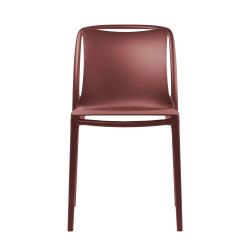 Sedia GRANDSOLEIL Velair per HO.RE.CA Food da interno ecologia colore rosso marsala materiali riciclati e fibra di vetro elegante per ambienti interni esterni senza braccioli impilabile set da 4 pz