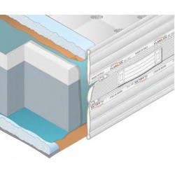 Materasso FLEXILAN Memorest FR H23 140X 4.0 Linea Tecnica per Hotel certificato ignifugo 1IM H 24 cm in fibra anallergica tessuto elasticizzato dual comfort lasta in Air Cell 100% memoria di forma misure 140x190/195/200 cm cf 1 pz