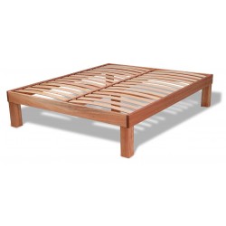 Reti letto sommier FLEXILAN Natural Bed 120X H40 cm in massello di mogano colori wengè e mogano naturale 14+14 doghe matrimoniale in multistrato di faggio misure 120 larghezza x 190 lunghezza cf 1 pz