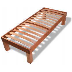 Reti letto sommier FLEXILAN Natural Bed 80X H40 cm in massello di mogano colori wengè e mogano naturale 14 doghe singolo in multistrato di faggio misure 80 larghezza x 190 cm cf 1 pz