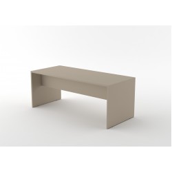 Scrivania Della Rovere linea Metrik gambe pannellata colore tortora 145x80x74h cm 