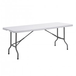 Tavolo Rettangolare con Piano e Gambe Pieghevoli mm 1830x760 IGO-SGRCZ183F