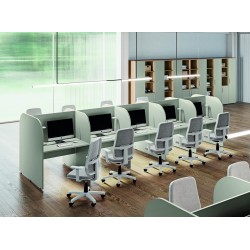 Call Center Open Space linea Derby paretina H103cm doppio/centrale da 80cm IGO-FLY/DE214