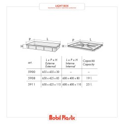 Cassetta Food per trasporto liquidi e industria alimentare Light box IGO-MBL/5908