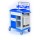 Carrello per terapia ANDY AC54 solido robusta con l’utilizzo di componenti in materiale plastico (tecnopolimeri) e lamiera di acciaio