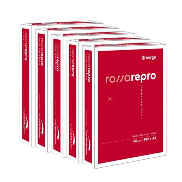 Carta fotocopie BURGO Repro Rossa A4 80 gr/mq bancale 240 risme IGO/REPROROSSA