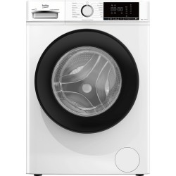 Lavatrice - BEKO B100 8Kg - classe energetica A - inverter 1200 giri, display XL, oblò nero, vapore, misure  60x52x84,5 h cm - W-BMX8126DB