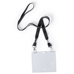 Porta badge CAIL in PVC con Lanyard con doppio moschettone AST-5289