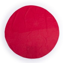 Stuoia HANSIER in 100% cotone da 125gr m2 dalla forma circolare con 150 cm di diametro e frange all'eterno personalizzabile