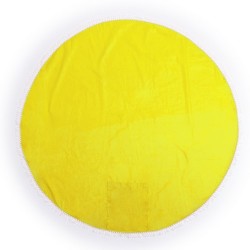 Stuoia HANSIER in 100% cotone da 125gr m2 dalla forma circolare con 150 cm di diametro e frange all'eterno personalizzabile