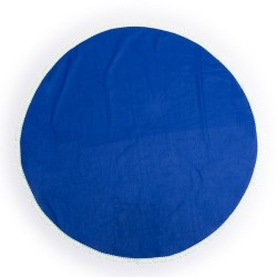Stuoia HANSIER in 100% cotone da 125gr m2 dalla forma circolare con 150 cm di diametro e frange all'eterno personalizzabile