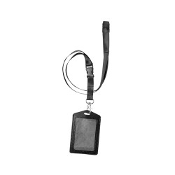 Lanyard ZORNIT in poliestere e poliuretano nero o bianco AST-5930