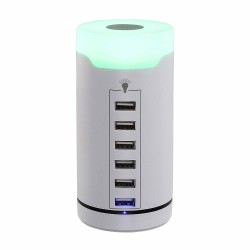 Stazione di ricarica USB LVO-TEA186 a 6 porte USB con luce Led variabile