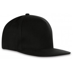Cappellino RAPPER 5 pannelli cotone pettinato pesante visiera rigida piatta personalizzabile