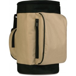 Borsa termica SIL-Q24001 cilindrica nylon 600D tracolla e due tasche personalizzabile 
