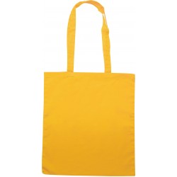 Shopper in cotone colorato manici lunghi stirata