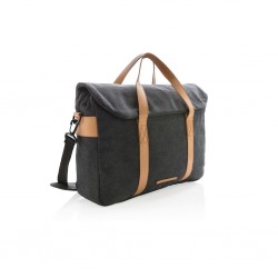 Borsa I ECO XND-P729351 nera porta PC in canvas personalizzabile 