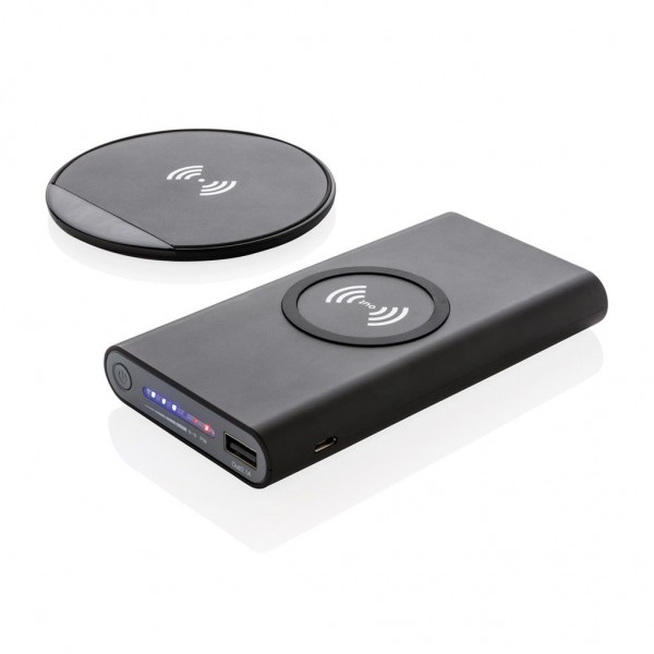Set ricarica wireless nero XND-P324611 personalizzabile