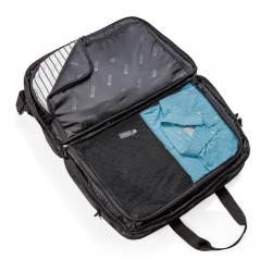 Borsa RFID SWISS PEAK con apertura a valigia XND-P762271 nera personalizzabile