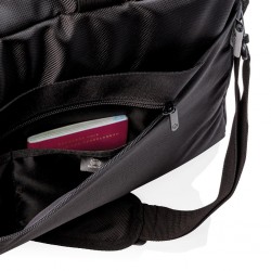 Borsa RFID SWISS PEAK con apertura a valigia XND-P762271 nera personalizzabile