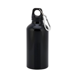 Borraccia MENTO AST-3384 in alluminio 400 ml tappo nero con moschettone vari colori personalizzabile