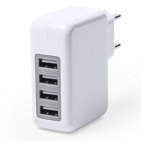 Spina GREGOR caricatore USB 4 uscite 3100 mAh