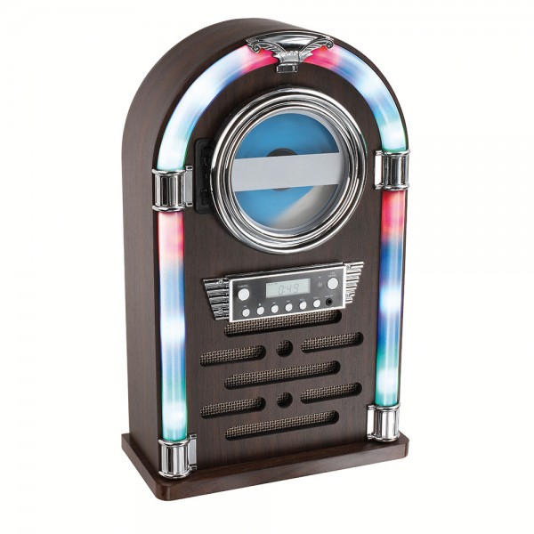  Jukebox LVO-TES195 Bluetooth Compatibile Modalità FM Lettore CD-CD-R-CD-RW Altoparlante stereo 2x1,5W personalizzabile