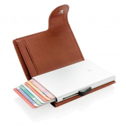 Porta carte credito e portafoglio C-Secure RFID XND-P850519 marrone