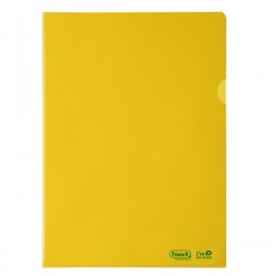 Cartelline FAVORIT Green a L PE Bio-Based liscio superior colore giallo formato 22x30 cm cf 25 pz