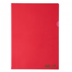 Cartelline FAVORIT Green a L PE Bio-Based liscio superior colore rosso formato 22x30 cm cf 25 pz