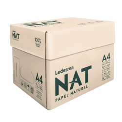 Carta per fotocopie LEDESMA NAT A4 75 gr/mq ecologica 100% canna da zucchero colore naturale risma 500 fogli cf 5 risme