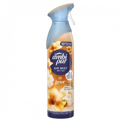 Deodorante AMBIPUR Lenor per ambienti elimina odori oro e fiori di vaniglia spray da 185 ml cf 1 pz